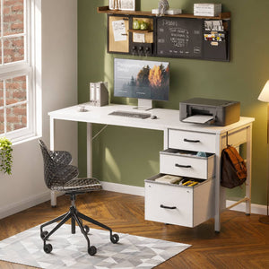 Coleshome Computer Desk with Drawers and Storage